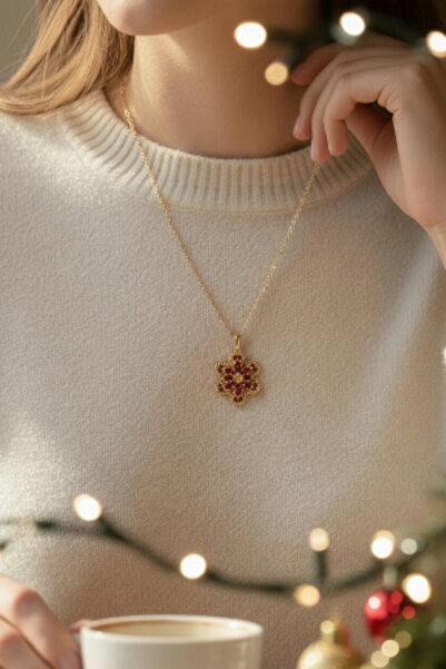 Alyas Aksesuar Christmas Themed Thin Chain Necklace