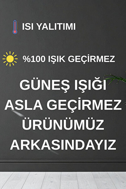 MebelPort Curtain Blackout Zifiri Blackout Curtain (Straight Installation) 100% Light-Proof Single Panel