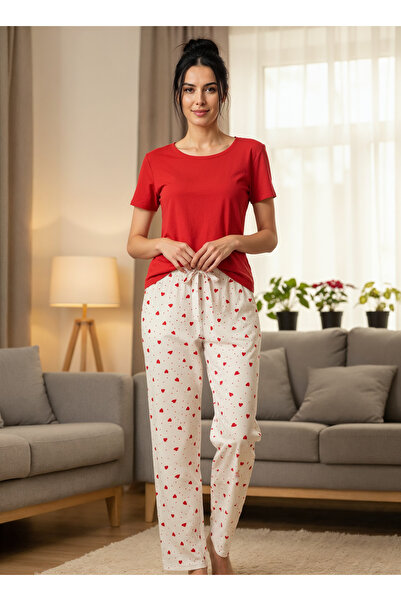 LVORİA بيجامة نسائية منقوشة بقطعة سفلية واحدة