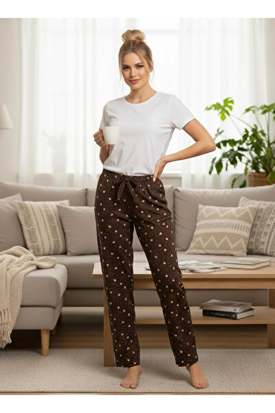 LVORİA بيجامة نسائية منقوشة بقطعة سفلية واحدة