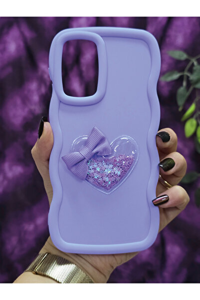 Magic Ring حافظة هاتف سامسونج جالاكسي A73 المتوافقة مع نجمة القلب والشريط اللامع باللون الأرجواني الفاتح