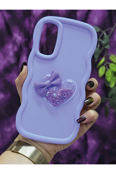 Magic Ring حافظة هاتف سامسونج جالاكسي A34 المتوافقة مع نجمة القلب والشريط اللامع باللون الأرجواني الفاتح