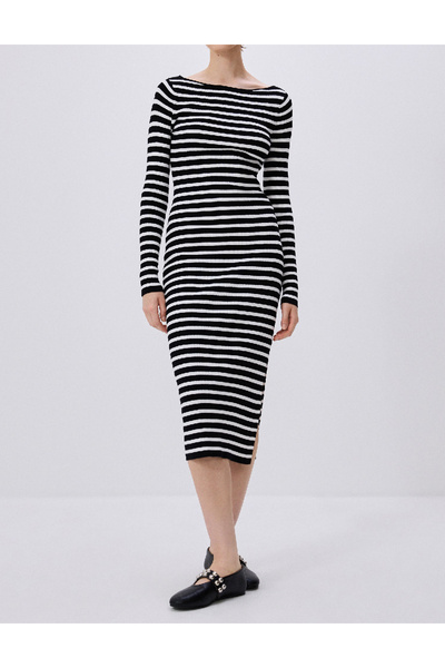 Reserved Medium dress, White/Black