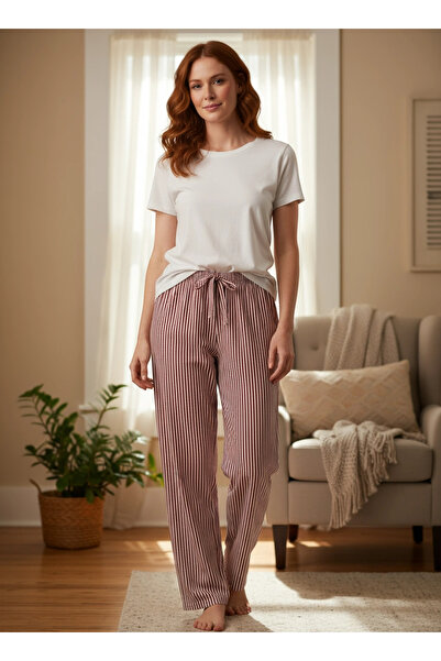 LVORİA بيجامة نسائية منقوشة بقطعة سفلية واحدة