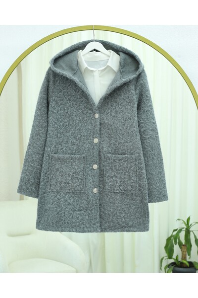 HİJABAYA Καπέλο με κουκούλα με τσέπες με κουμπιά και γένια