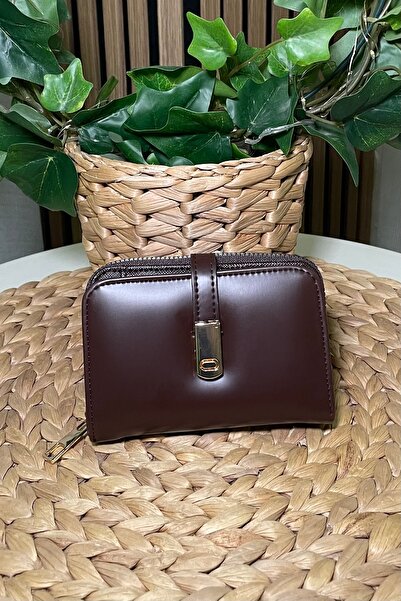 themoiss Women's Brown Wallet - Card Holder Detail, Gold Accessories - Fibag