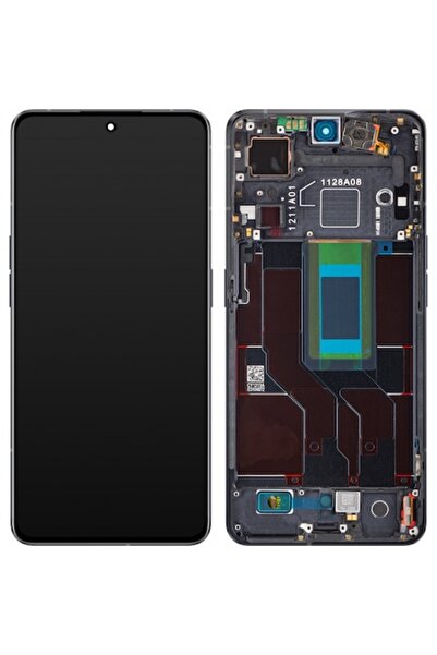 GERICOM Ecran tactil pentru Oppo Reno8 Pro+/Reno8 Pro cu ramă, Negru (Reziste...