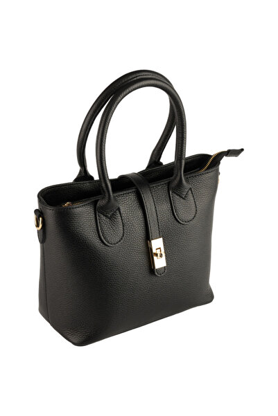 AZZURA Ava 100% Leather Bag, 8247 - Black