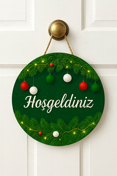 e&a care YILBAŞI TEMALI HOŞGELDİNİZ KAPI SÜSÜ UV BASKI 2D