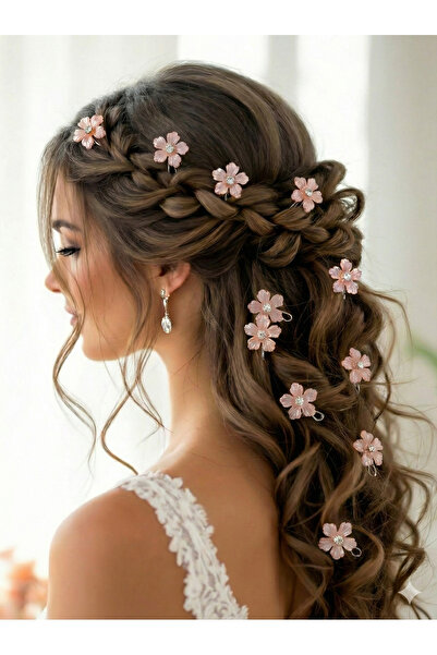 ASİMEL TASARIM 10 adet pudra renk papatya tasarım söz nişan düğün mezuniyet