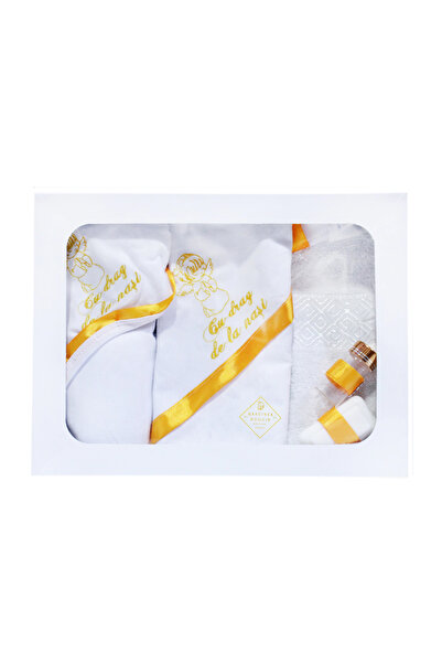 Gardinea Domain Trusou ingeras botez Gardinea Domain® 6 piese, in cutie, bumbac 100%, galben