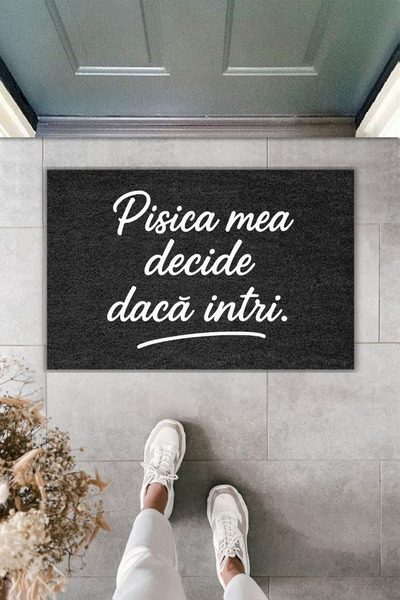 Dormot Modern Digital Print My Cat Decides If You Enter - Doormat