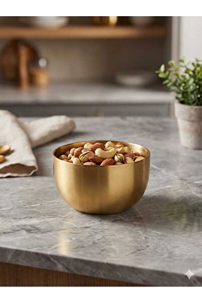 LOVYCO Matte Gold Snack Bowl Stainless Steel 1 Piece