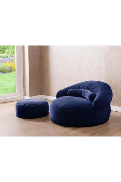 Marsah Home Fotoliu Pufos + perna & taburet – confort modern pentru living