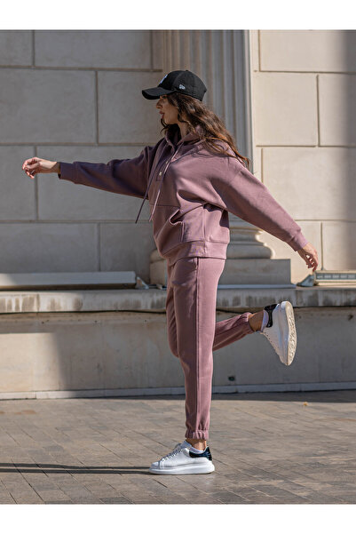 Divin store Alina velvet cotton tracksuit, powder pink