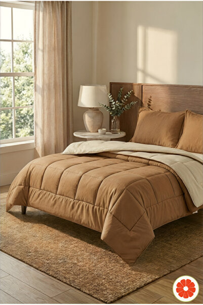 POMELO HOME Çift Taraflı %100 Pamuk Yorgan Takımı Çarşaf ve Yastık Kılıflı | ...