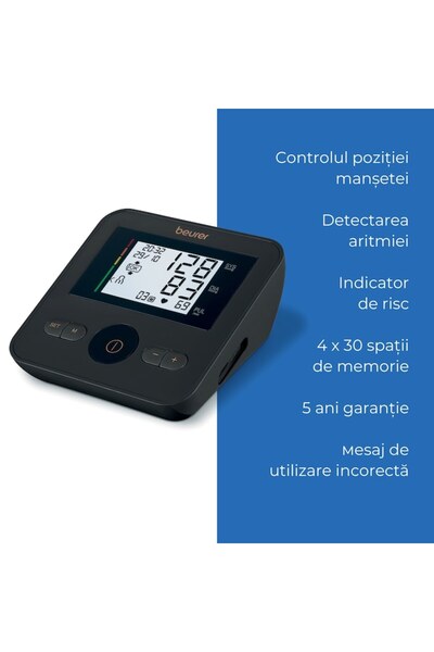 Beurer Upper-arm Blood Pressure Monitor BM27 Black Edition,