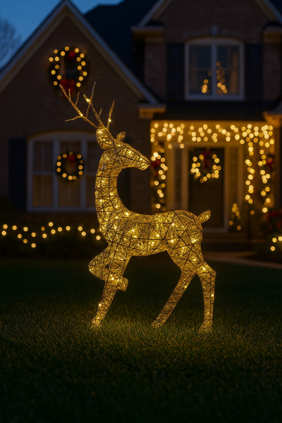 OKAVANGO Artificial Christmas Decor 46cm Reindeer Christmas Ornament Christma...