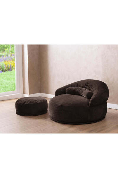 Marsah Home Fotoliu Pufos + perna & taburet – confort modern pentru living