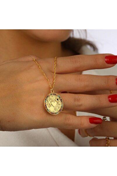 GÜNEBAKAN AKSESUAR Zirkon taşlı kolye