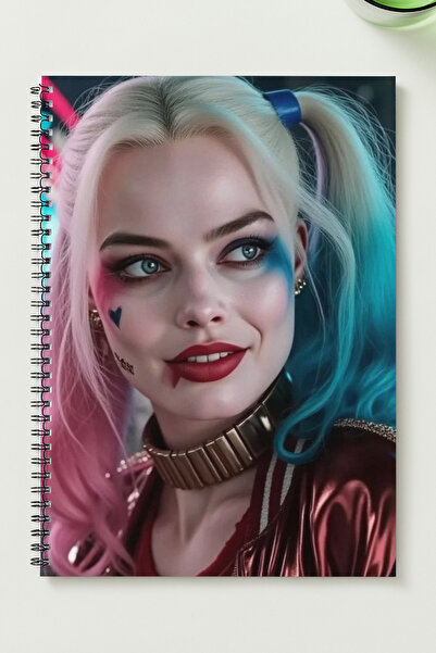 BLACKONECLASS HARLEY QUİİN -A5 Metal Spiralli Çizgisiz kalın bristol Kapak HA...