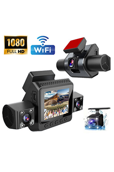 newdaki WİFİ 1080P HD 4 Kameralı WiFi Telefon Kontrolü - 3 İnç Ekran Gece Gör...