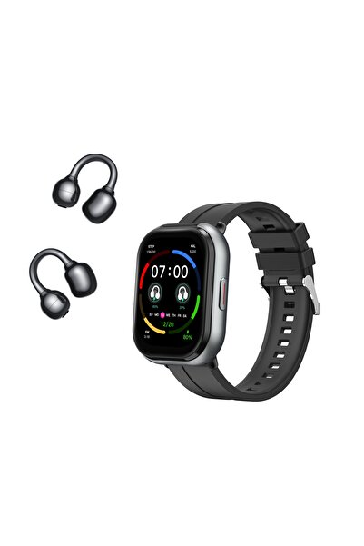 Generic D12 Smart Watch With 240mAh Earbuds 28mAh TWS Earphone Sports Music Control