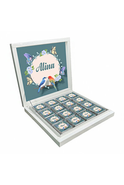 Blackeye Chocolate Kişiye Özel İsimli Kız Bebek Çikolatası Sunum Kutulu Bebek...