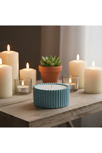 Fiyera Home Mavi Dekoratif Saksılık ,Skulentlik ,Mumluk