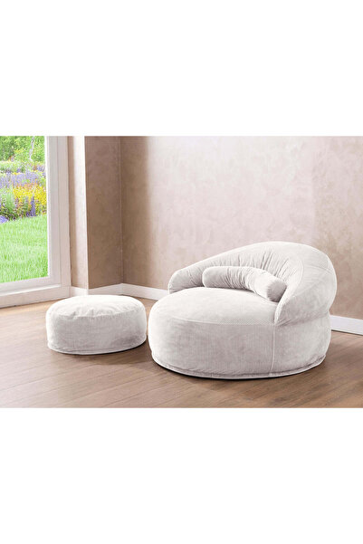 Marsah Home Upholstered armchair + cushion & stool – modern comfort for the living room