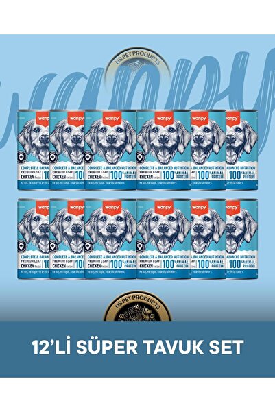 Wanpy Tavuklu Ezme Köpek Konservesi 12x375 gr