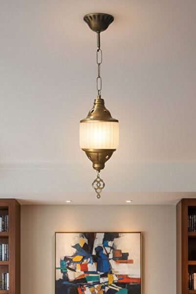 Uçar Kapadokya Modern Tasarım Antre Hol Mutfak Otantik Eskitme Renk Sarkıt Minimal Camlı Tekli Avize