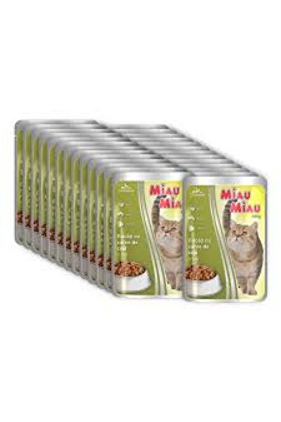 MIAU MIAU Set of 24 pouches Wet Cat Food Duck in Sauce 100g