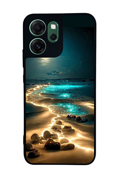 OPPO Reno 14F Uyumlu Baskılı, Mat Siyah,Yumuşak Silikon, Koruyucu,Şok Emici K...