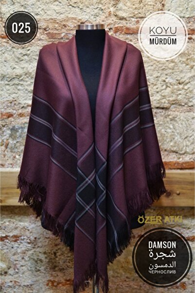 UluTeks Anne Omuz Atkısı Şalı (KOYU MÜRDÜM)