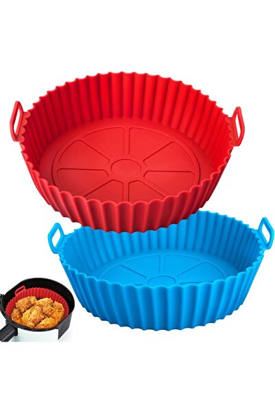 Kitchen قالب خبز سيليكون قابل لإعادة الاستخدام لمقلاة الهواء - دائري