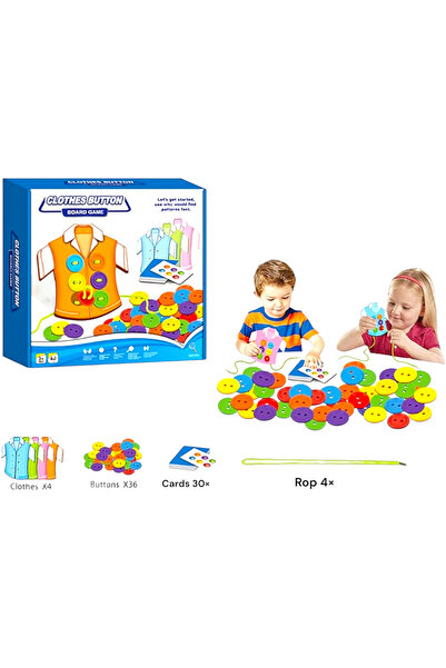 Educational Toys *لعبة لوحة أزرار الملابس - تعزيز المهارات الإدراكية وتنمية المهارات الحركية الدقيقة*