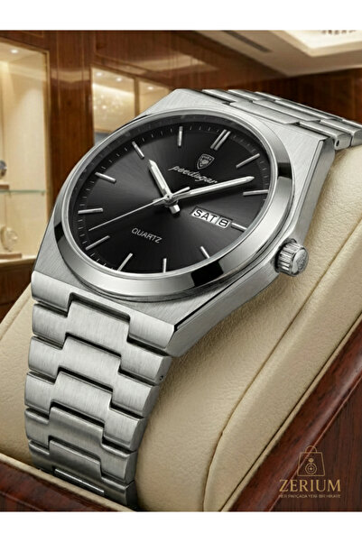 ZERİUM Men's Waterproof Steel Stylish Watch with Calendar Quartz Trend