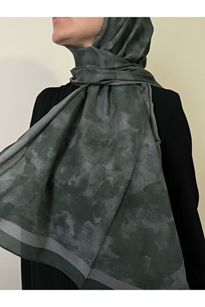 ESSLERA Cloud Pattern Green Soft Scarf