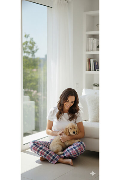 ŞERİCE Unisex Cotton Thin Breathable Fabric Pajama Bottoms