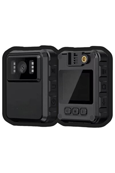 Zherqon Cameră corporală wireless 1080P, câmp vizual 150°, detecție mișcare, vedere nocturnă, IP65, tip C, 10 ore, neagră