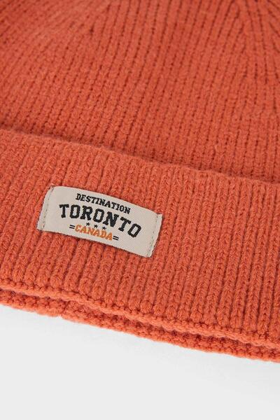 DeFacto Men's Label Printed Knitwear Beanie (25 Wn)