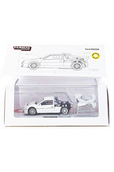 TOYFEST Tarmac Works 1/64 Ford Rs200 White