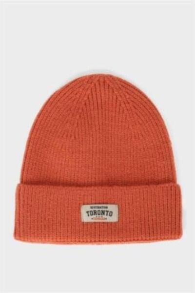 DeFacto Men's Label Printed Knitwear Beanie (25 Wn)
