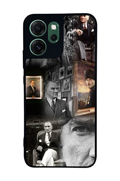 OPPO Reno 14F Uyumlu Baskılı, Mat Siyah,Yumuşak Silikon, Koruyucu,Şok Emici K...