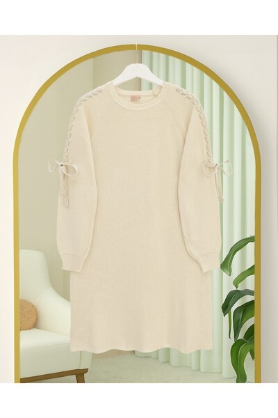 HİJABAYA Πλεκτό πλεκτό πλεκτό ρούχο με πλεκτά μαλλιά στους ώμους