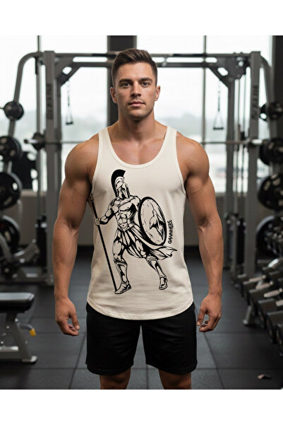 GANNHERS Sporcu Atlet Şovalye Tasarım Baskılı Gym Atlet