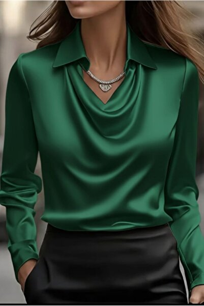 By Kul Design Γυναικεία μπλούζα με γιακά Degaje