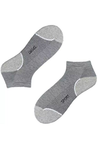 Conte Elegant Set of short sports socks (anklet) with fleece sole, Chobot Sneaker Sport 52-91 - Gray, 35-38