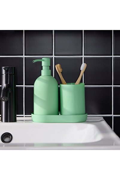 Generic 3-piece bathroom set, light green